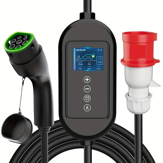 BBP Transportabel 11kW/16A TÜV-godkendt elbillader med CEE-stik 7,5 mtr