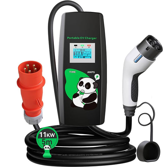BBP Transportabel 11kW/16A TÜV-godkendt elbillader med CEE-stik 5 mtr